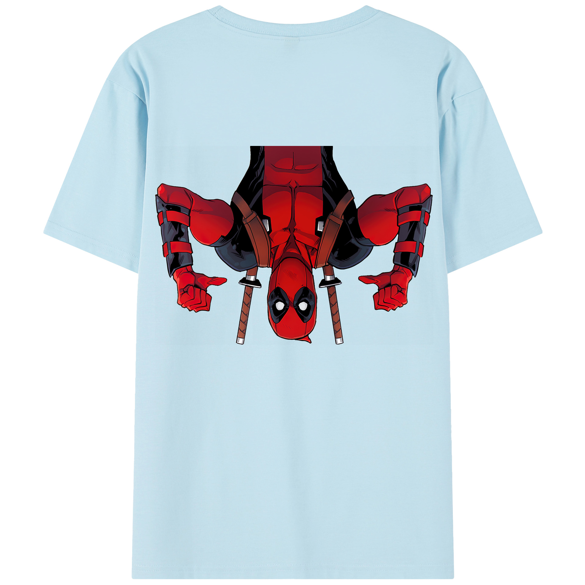（画像用） Deadpool デッドプール 綿100％半袖Tシャツ（背面プリント）